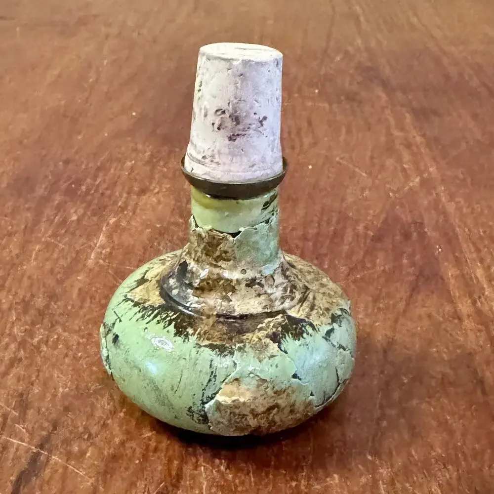 Vintage Wooden Wine Bottle Stopper Green Map Design Rustic Decorative 3”,,,
